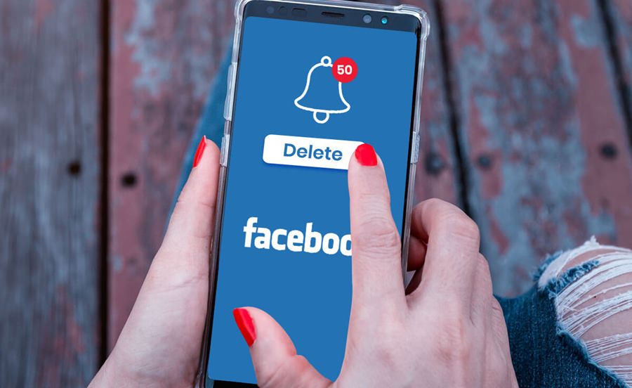 Deletar seu Facebook com uso de um celular